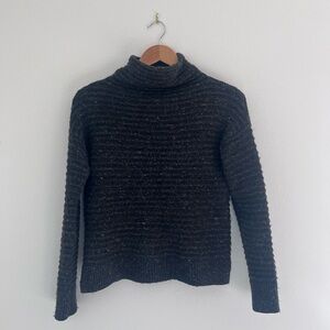 madewell funnel neck donegal sweater 🖤